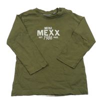 Khaki triko s nápisem Mexx