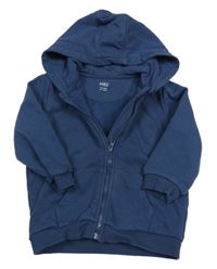 Tmavomodrá propínací mikina s kapucí M&S