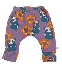 Fialové květované legíny s pandami Next