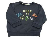 Tmavomodrá mikina s nápisem F&F