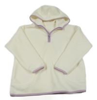 Smetanová fleecová mikina s kapucí Dunnes