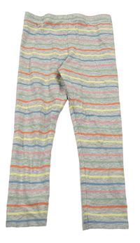 Šedo-barevné pruhované legíny TCM