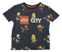 Tmavomodré tričko s Lego postavičkami - Lego City Next