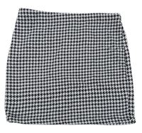 Černo-bílá kostkovaná sukně Shein