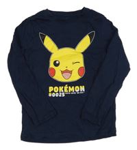 Tmavomodré triko s Pikachu C&A