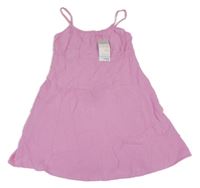 Nové - Růžové lněné šaty Primark