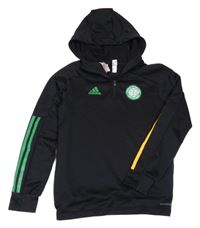 Černá fotbalová funkční mikina s kapucí - Celtic Adidas