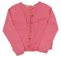 Růžový propínací lehký svetr H&M