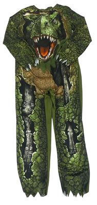 Kostým - Zelený vzorovaný overal - dinosaurus F&F