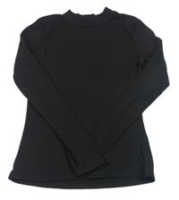 Černé žebrované triko H&M