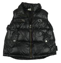 Černá šusťáková zateplená crop vesta s Hello Kitty H&M