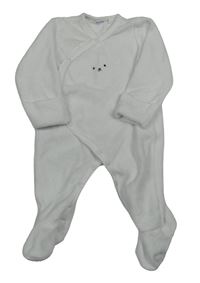 Bílý sametový overal s čumáčkem 