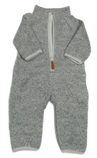 Šedý melírovaný pletený thermo overal Ergee