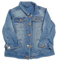 Modrá riflová bunda s plameňákem F&F