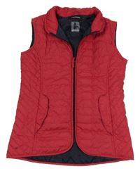 Tmavorůžová šusťáková prošívaná jezdecká vesta fouganza