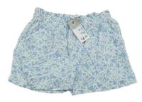 Nové - světlemodré květované lehké kraťasy Primark