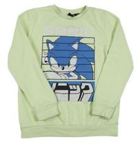 Světlezelená mikina se Sonicem Primark