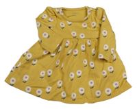 Okrové květované teplákové šaty M&S