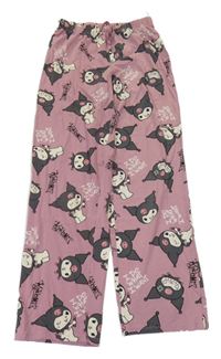 Starorůžové pyžamové kalhoty s Kuromi