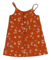 Oranžové květované šaty Primark