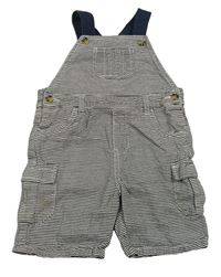 Tmavomodro-bílé pruhované laclové kraťasy Mothercare