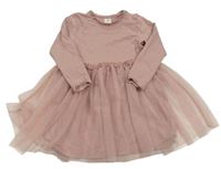 Růžové šaty s tylovou sukní H&M
