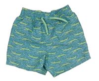 Modré plážové kraťasy s krokodýly Primark
