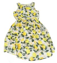 Bílé šifonové šaty s citrony H&M