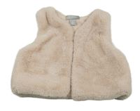 Světlerůžová kožešinová podšitá vesta zn. Primark