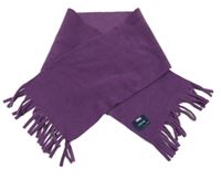 Nové - Fialová fleecová šála s třásněmi 