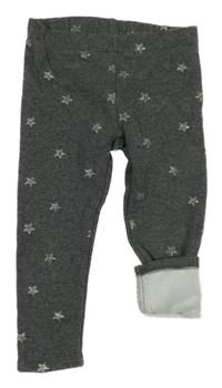 Šedé zateplené legíny s hvězdami Pocopiano