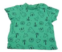 Zelené tričko se zvířátky Topomini