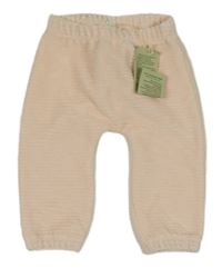 Nové - Světlerůžové sametové žebrované tepláky Benetton