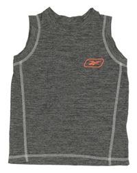 Šedé melírované sportovní tílko s logem Reebok