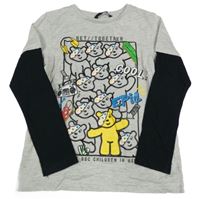 Světlešedo-černé triko - Pudsley George