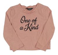 Růžové triko s nápisem Primark