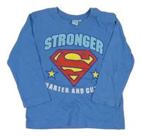 Modré triko s nápisy - Superman 