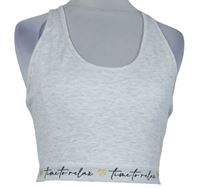 Dámský šedý pyžamový crop top s nápisem George 