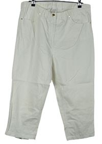 Dámské bílé elastické capri rifle 