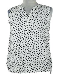 Dámská bílo-černá puntíkovaná halenka Ever.me 