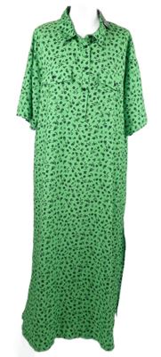 Nové - Dámské limetkovo-černé kytičkované košilové šaty Wednesday´s Girl 