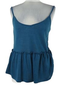 Dámský petrolejový peplum úpletový top George