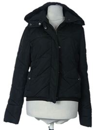 Dámská černá šusťáková zimní bunda s kapucí Zara 