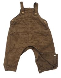 Hnědé podšité laclové manšestráky Zara