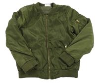 Khaki šusťákový zateplená bomber Yigga