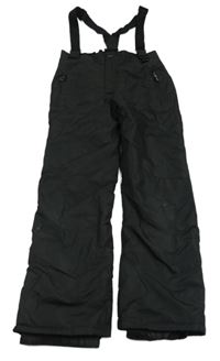 Černé šusťákové funkční oteplovačky s kšandami zn. Crivit