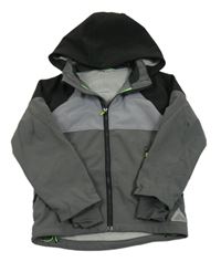 Šedo-černá softshellová bunda s kapucí H&M