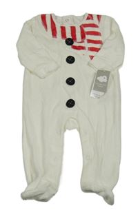 Nové- Bílý sametový overal se šálou Primark