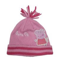 Růžová čepice s Peppa pig