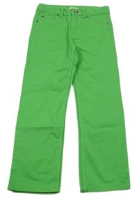 Zelené plátěné kalhoty H&M